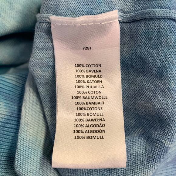 PS by PAUL SMITH Size L Blue Tie Dye Cotton Crew Neck Pullover - Picture 5 of 8
